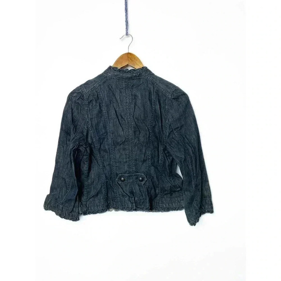 Ann Taylor LOFT blue jean Denim jacket Sz 6 - Picture 2 of 5